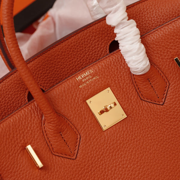 HM BIRKIN BAG 25 FIRE TOGO GOLD HARDWARE