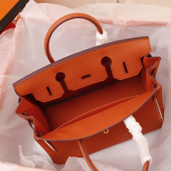 HM BIRKIN BAG 25 FIRE TOGO GOLD HARDWARE
