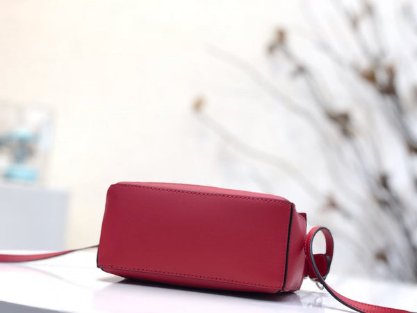 BORSA LOE MINI 18 PUZZLE IN PELLE DI VITELLO ROSSO CILIEGIA
