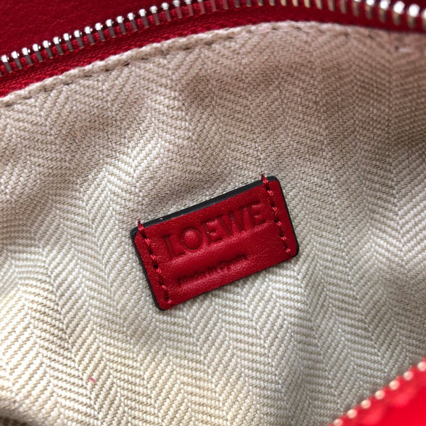 BORSA LOE MINI 18 PUZZLE IN PELLE DI VITELLO ROSSO CILIEGIA