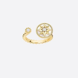 BAGUE ROSE DES VENTS OR ET DIAMANTS