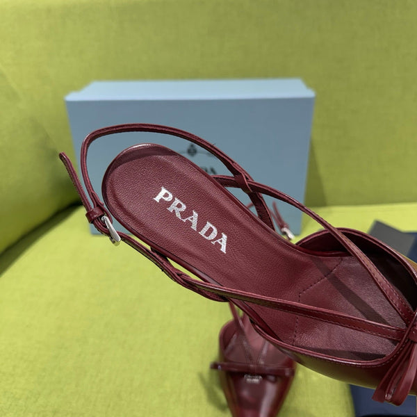 Prad 2026 Pointed Toe Slingback 75mm Suede 148651