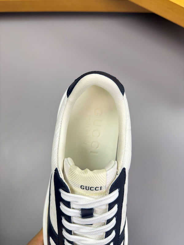 GG SNEAKER WHITE BLACK NAPPA LEATHER 194554