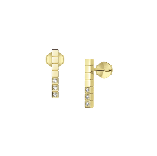 ORECCHINI ICE CUBE GOLD CON DIAMANTI