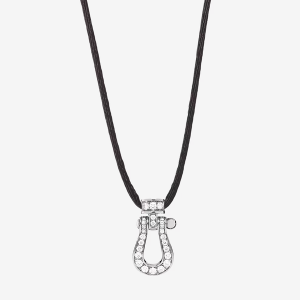 COLLANA CON PENDENTE FORCE 10 E DIAMANTI COMPLETI, MODELLO MEDIO