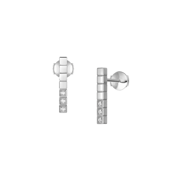 ORECCHINI ICE CUBE ARGENTO E DIAMANTI