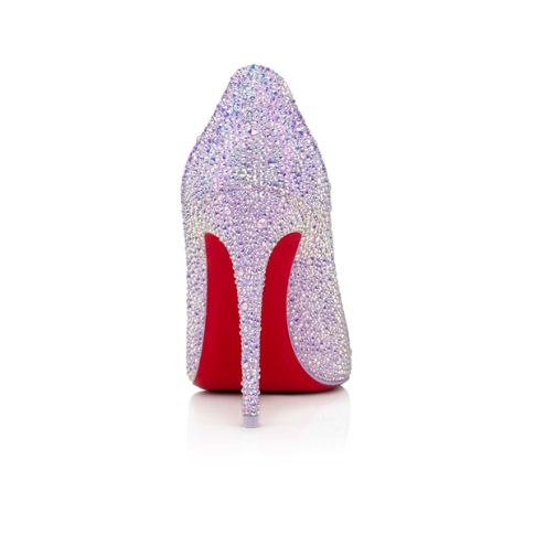 CL Kate Strass Degrade Pumps 100mm Lilac Smoke