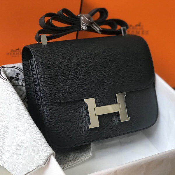CONSTANCE 18 NERO EPSOM ARGENTO HARDWARE
