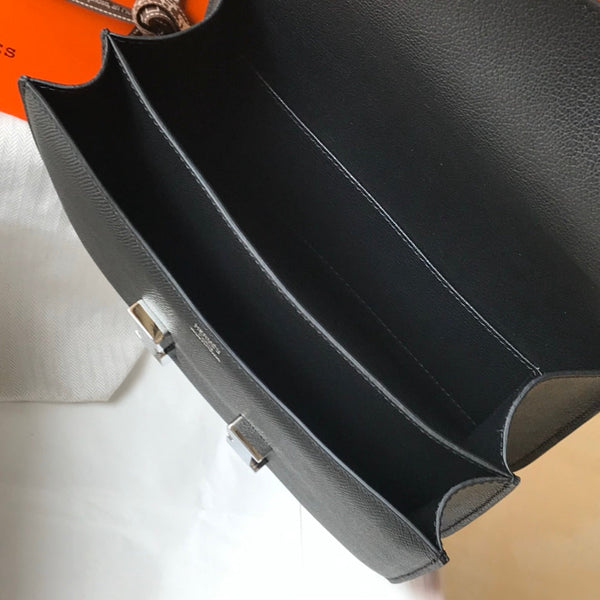 CONSTANCE 18 NERO EPSOM ARGENTO HARDWARE