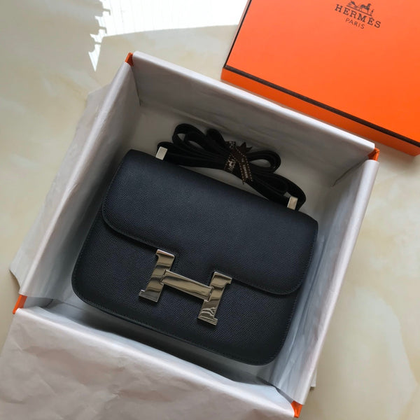 CONSTANCE 18 NERO EPSOM ARGENTO HARDWARE