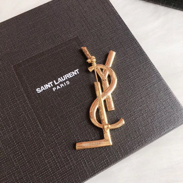 YSL Brooch Pink Gold 157472