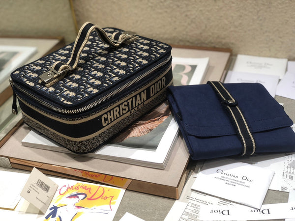 PICCOLO BORSA DA BAGNO 24 IN JACQUARD MONOGRAM OBLIQUE NERO