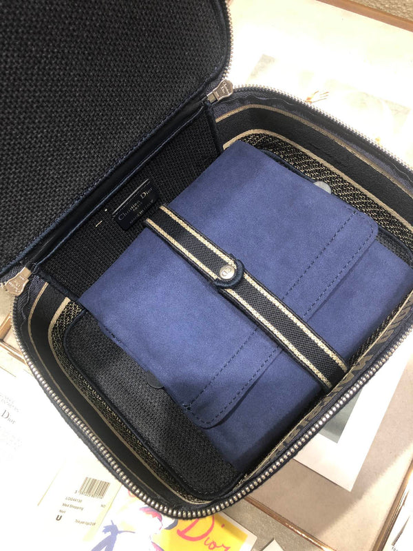PICCOLO BORSA DA BAGNO 24 IN JACQUARD MONOGRAM OBLIQUE NERO