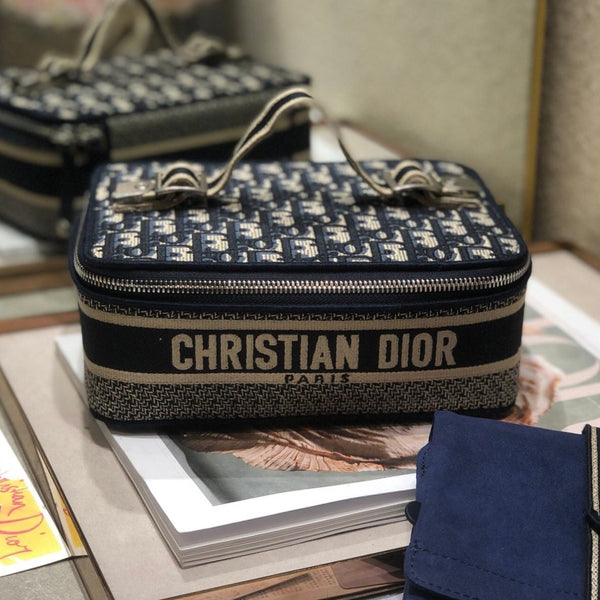 PICCOLO BORSA DA BAGNO 24 IN JACQUARD MONOGRAM OBLIQUE NERO