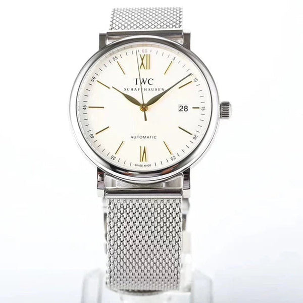 IWC Portofino 40mm Cream Dial Steel Strap Gold Numerals
