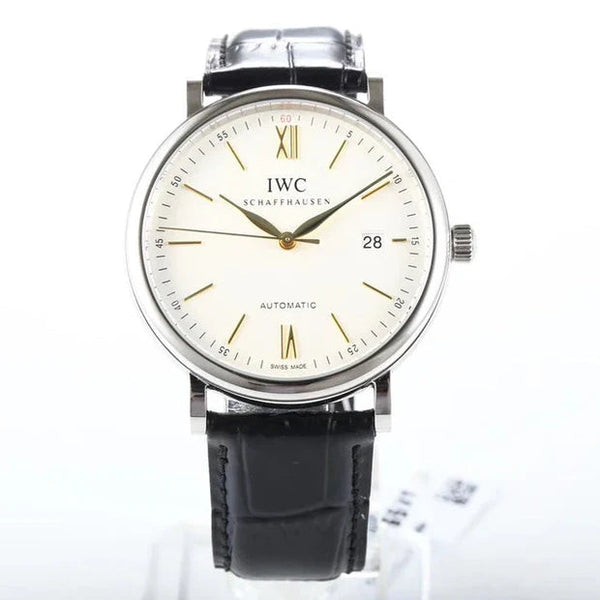 IWC Portofino 40 mm Cadran Crème Boîtier Acier Chiffres Or