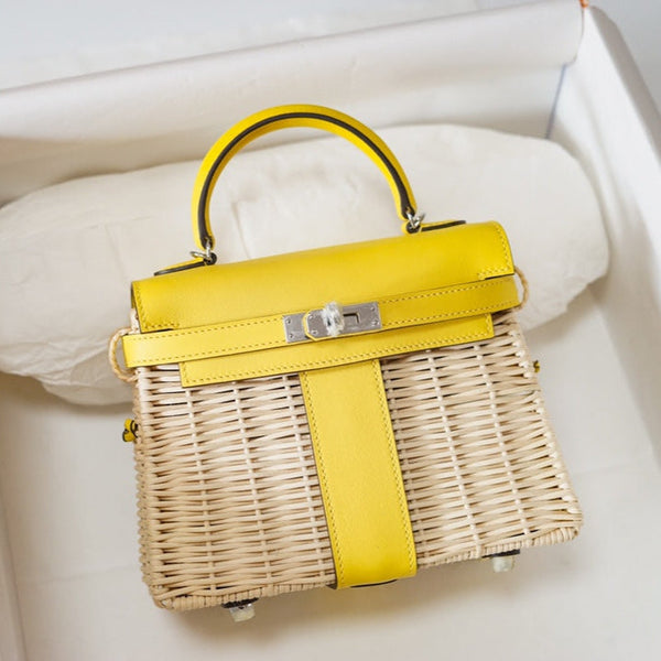 HM Kelly 20 Picnic Kelly Giallo Bambù e Rattan