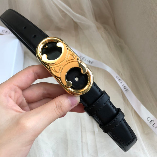 CL Gold 25mm Triomphe Émail Veau Noir 562438