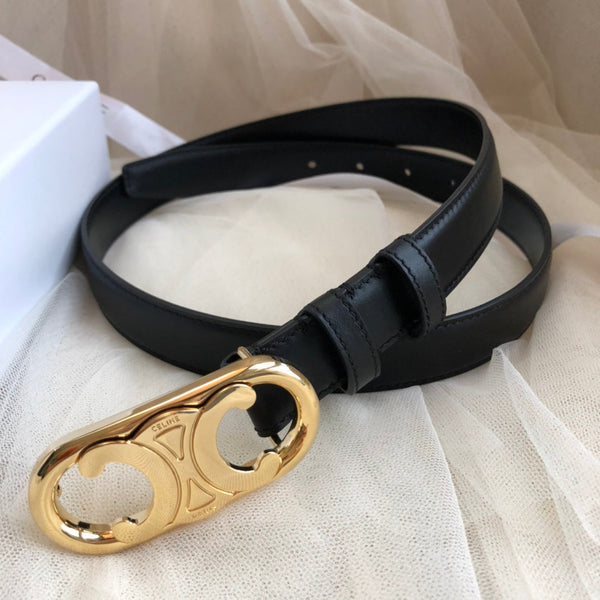 CL Gold 25mm Triomphe Émail Veau Noir 562438