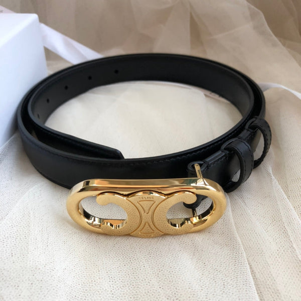 CL Gold 25mm Triomphe Émail Veau Noir 562438
