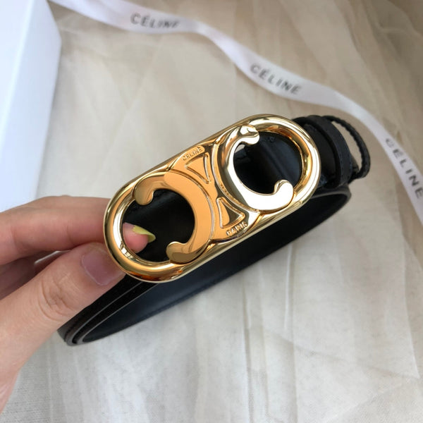CL Gold 25mm Triomphe Émail Veau Noir 562438