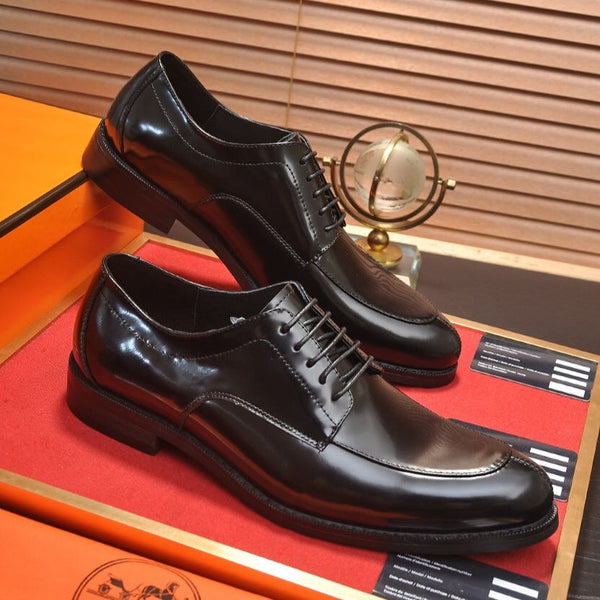 HM BUSINESS LACE UP SHOES GLOSSY BLACK CALFSKIN