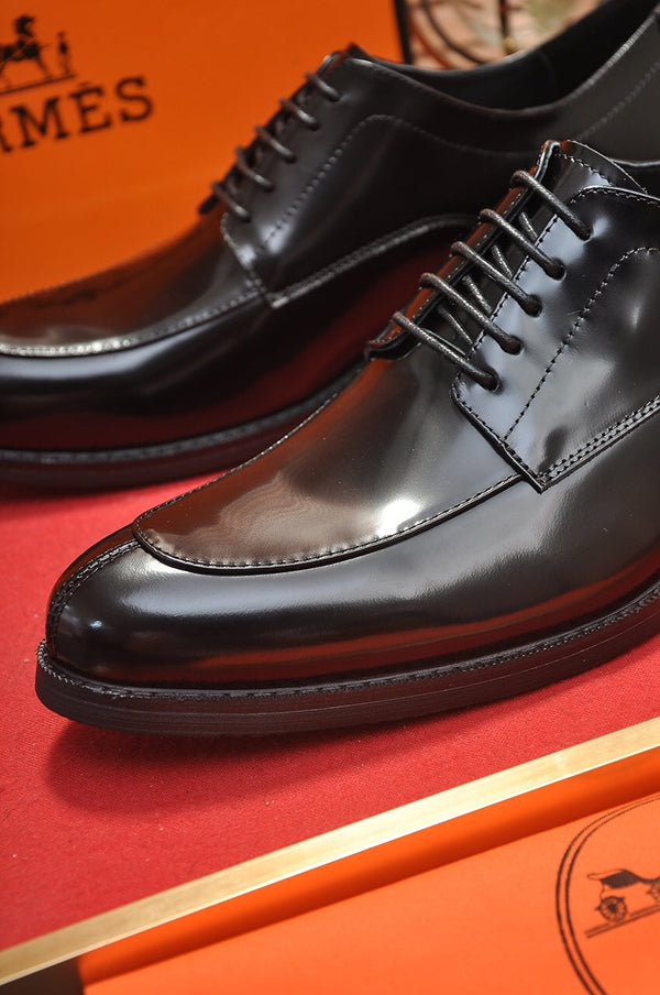 HM BUSINESS LACE UP SHOES GLOSSY BLACK CALFSKIN