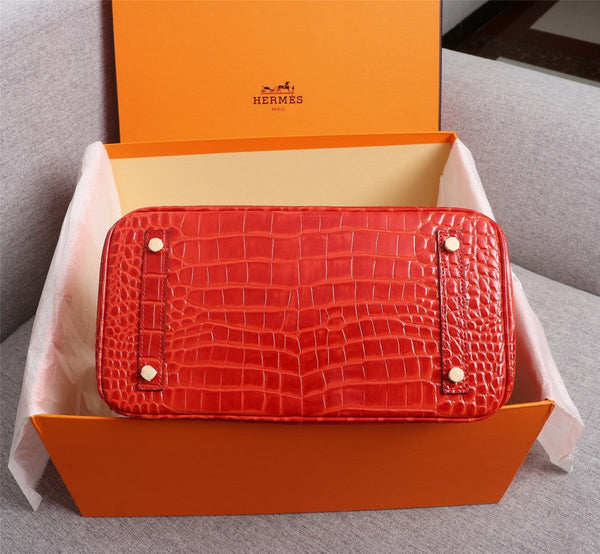 HM BIRKIN BAG 25 CANDY CROCODILE EMBOSSED CALFSKIN