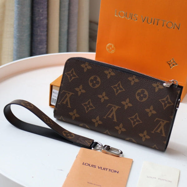 LV Dragonne Zipper Wallet Monogram Canvas & Cowhide 179407