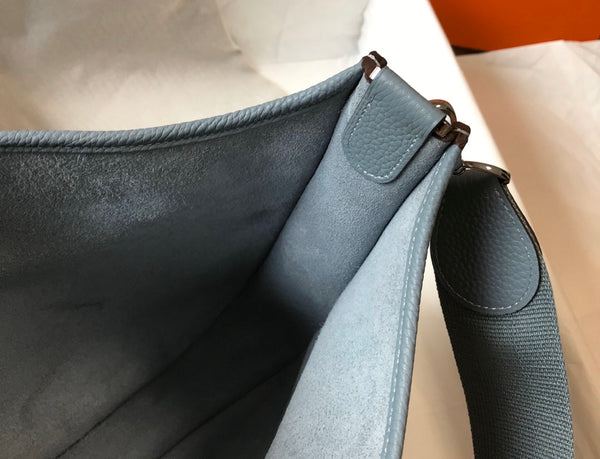 HM EVELYNE BAG 28 SAPPHIRE TOGO