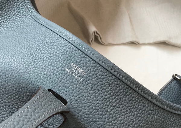 HM EVELYNE BAG 28 SAPPHIRE TOGO