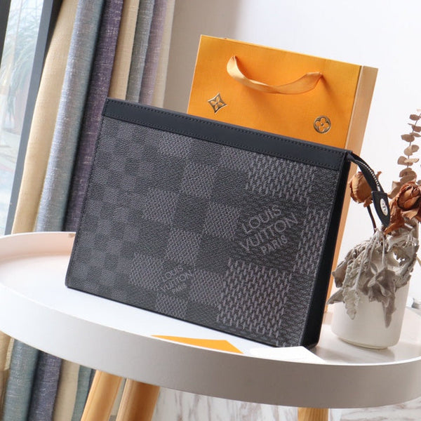 LV Pochette Voyage MM Grey Monogram Canvas 224227