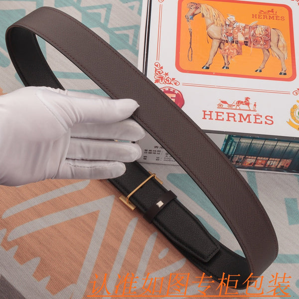 HM Constance Belt 38mm Marron Epsom Boucle Dorée 619955