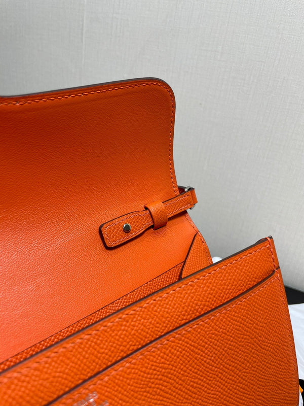 CONSTANCE TO GO 20.5 ARANCIONE EPSOM ARGENTO HARDWARE