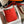 Mini Evelyne 18cm Red Togo Silver Hardware