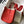 Mini Evelyne 18cm Red Togo Silver Hardware