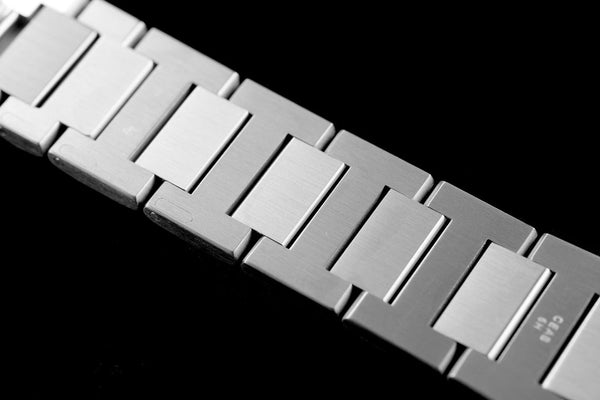 pasha 35mm automatico in acciaio quadrante bianco lunetta con diamanti 