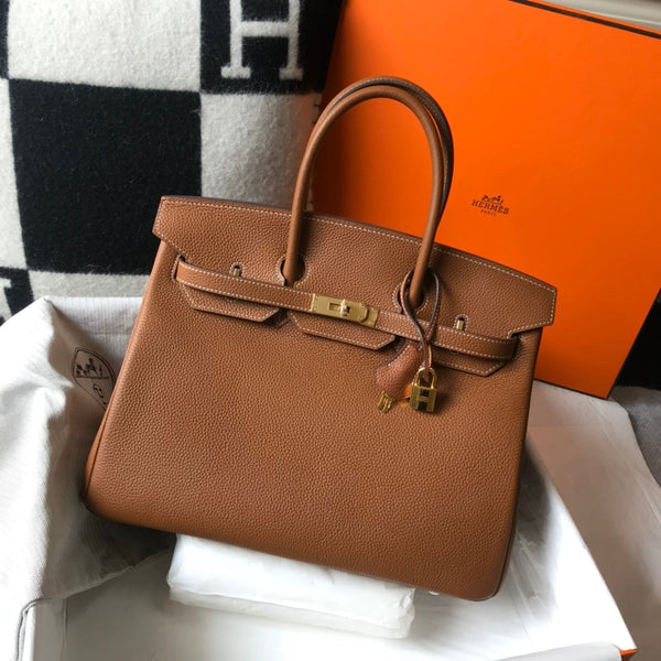 HM BIRKIN 35CM PELLE TOGO TAN ACCESSORI ORO