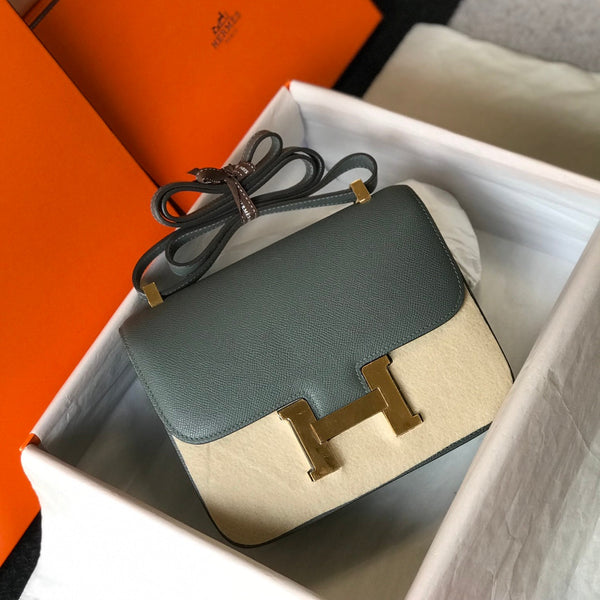 constance 24 blu arancione pelle epsom hardware dorato