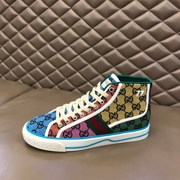 Sneaker alta da uomo GG in tela multicolore 574751