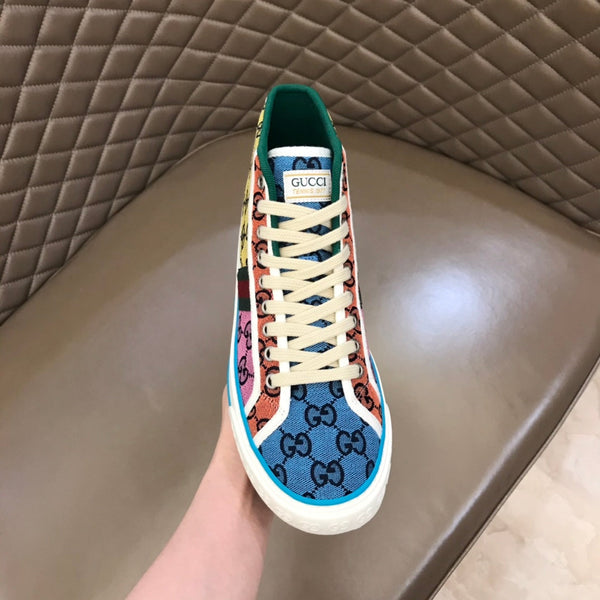 Sneaker alta da uomo GG in tela multicolore 574751