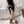 CHLOÉ WOODY WEDGE IN BLACK DENIM WITH WHITE LOGO