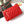 MINI RECTANGLE FLAP BAG 20CM RED LAMBSKIN GOLD HARDWARE