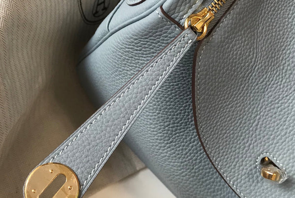 BORSA HM LINDY 26 GRIGIO TEMPERATO IN PELLE TAURILLON CLEMENCE