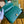 DYONYSUS SHOULDER BAG 28 IN TURQUOISE CALFSKIN