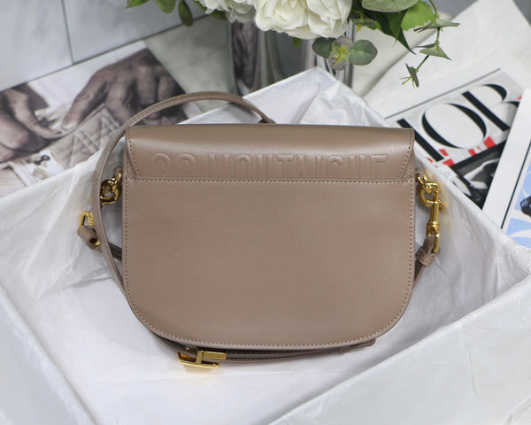 CD BOBBY MEDIO 22CM PELLE DI VITELLO MARRONE SCURO FERRAMENTA ORO