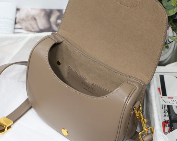 CD BOBBY MEDIO 22CM PELLE DI VITELLO MARRONE SCURO FERRAMENTA ORO