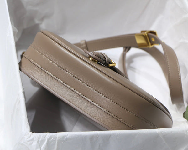 CD BOBBY MEDIO 22CM PELLE DI VITELLO MARRONE SCURO FERRAMENTA ORO