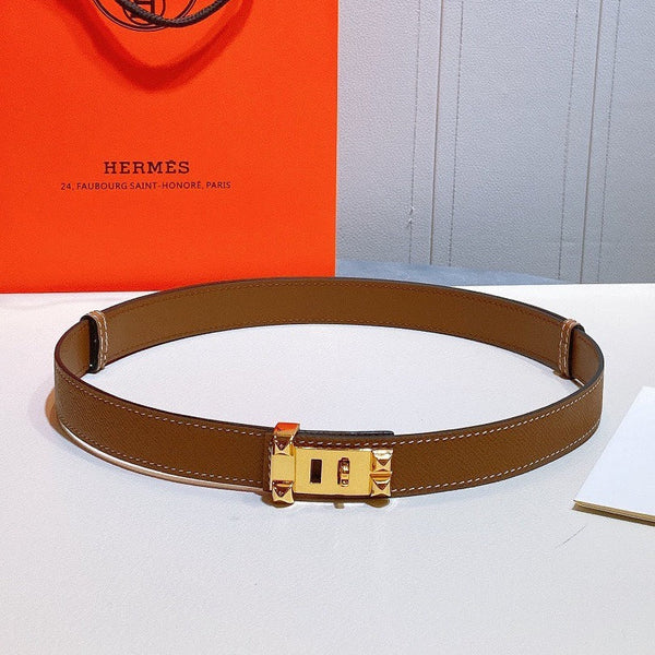 cintura collier de chien 24mm fibbia marrone in oro epsom