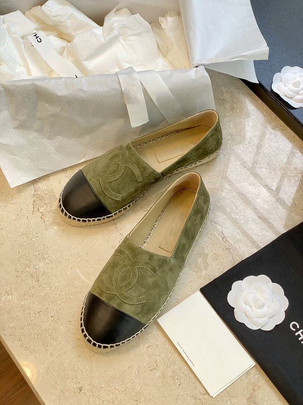 espadrillas color cachi scamosciato nero pelle di agnello